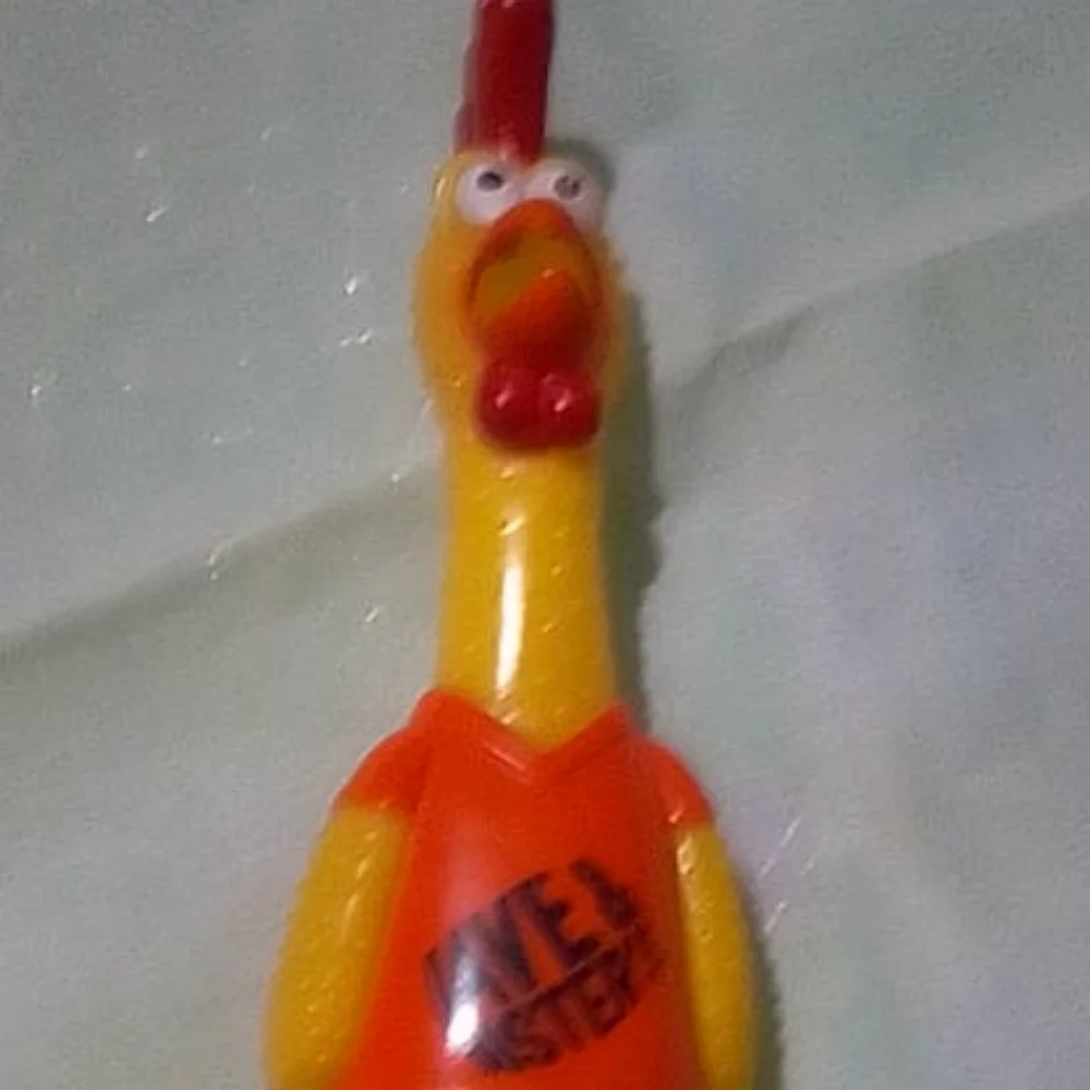 Chew Toy Dave and Busters Rooster 🐓 Chicken rubber squeak toy New Without Tags